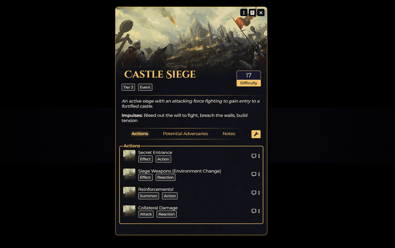 Environment Sheet