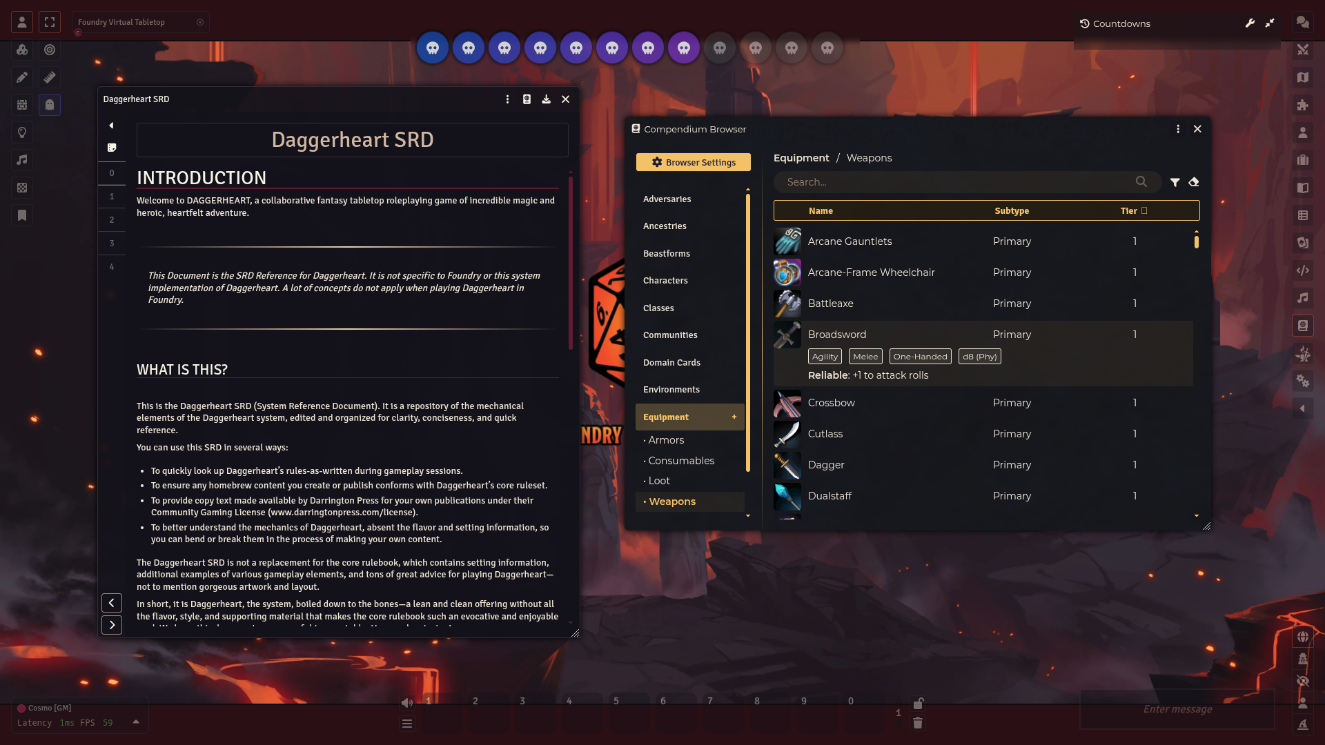 SRD Journal and Compendium Browser
